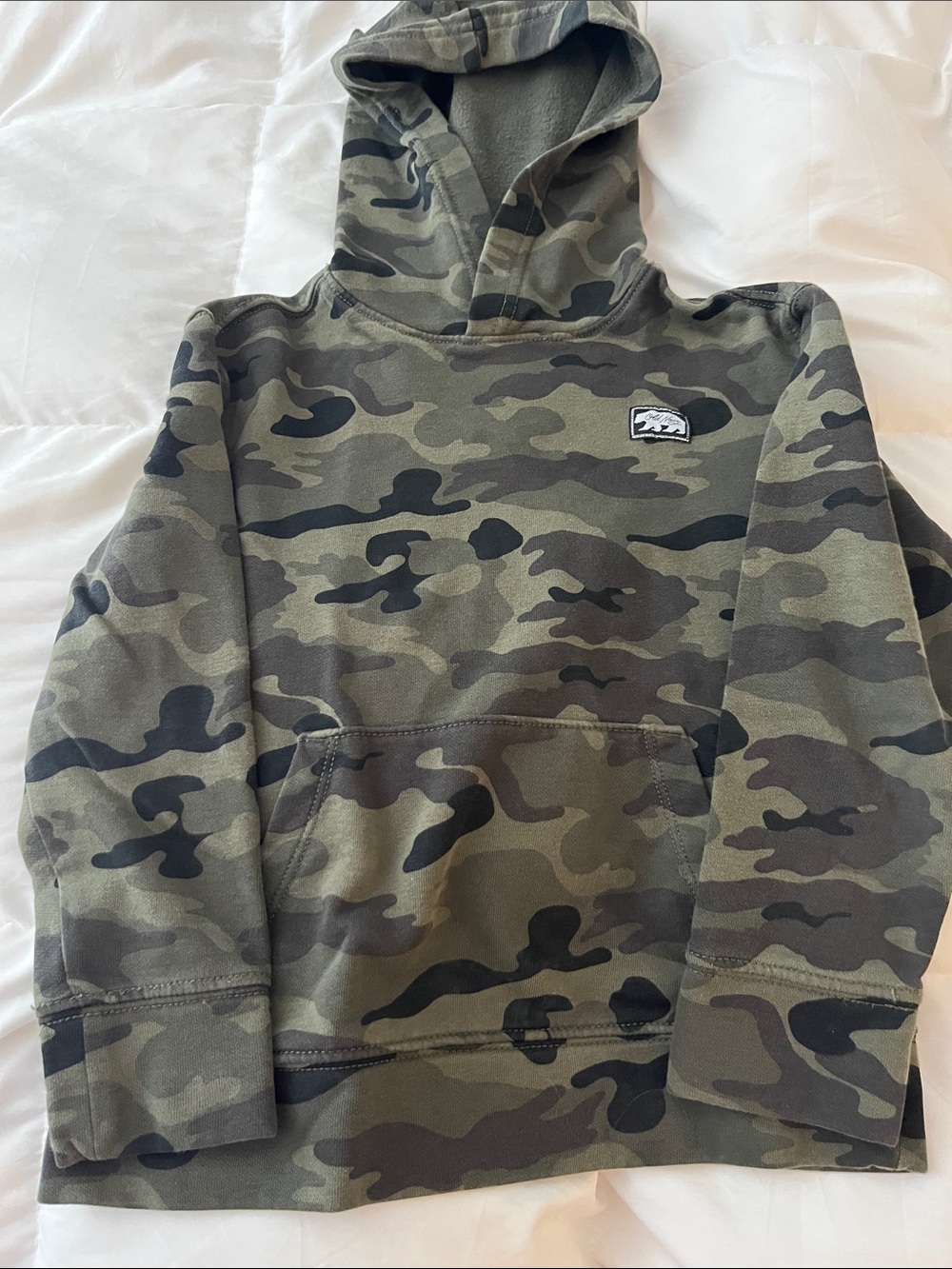 Old Navy Boys' Camo Hooded Pullover - Green & Black